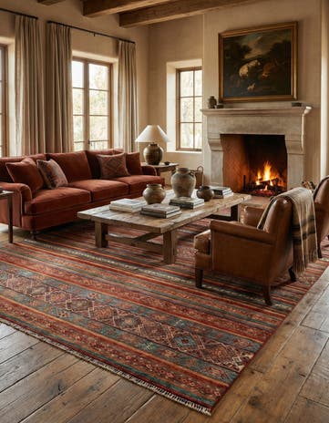 8' 2 x 11' 1 Rubin Wool Rug