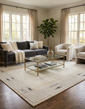 8' x 9' 11 Hand Knotted Darya Wool Rug