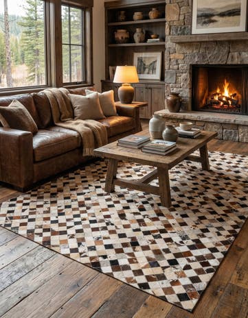 5' 4 x 7' 6 Cowhide Rug