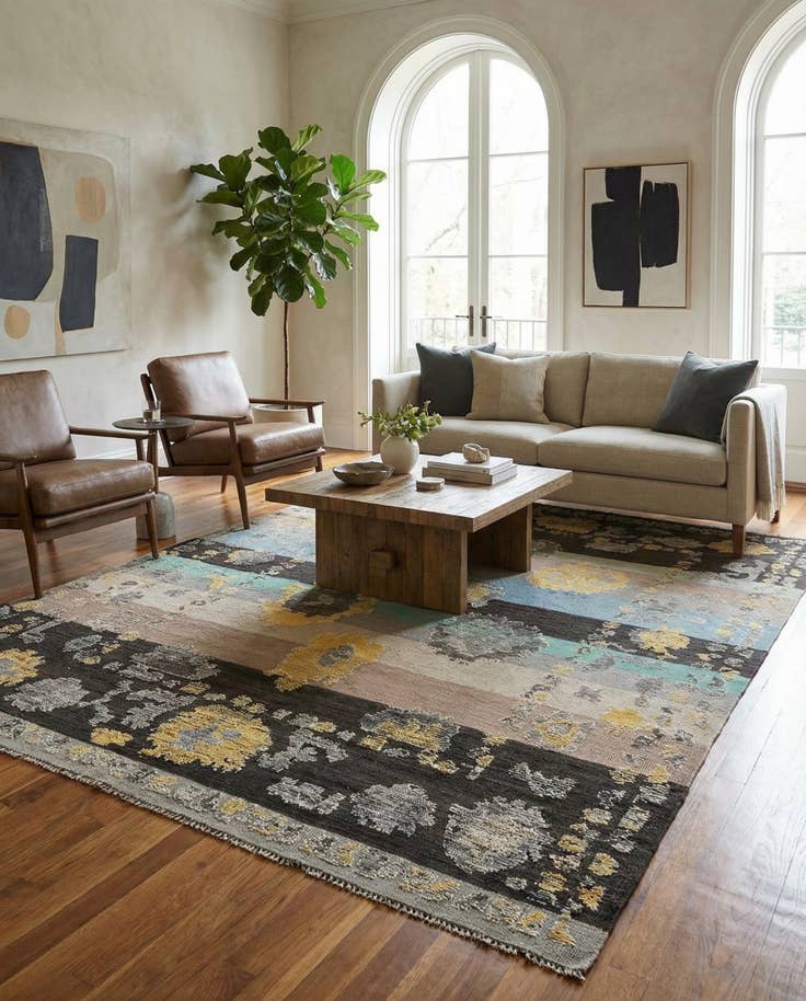 Detail image of 8' 2 x 10' 7 Hand Knotted Darya Wool Rug