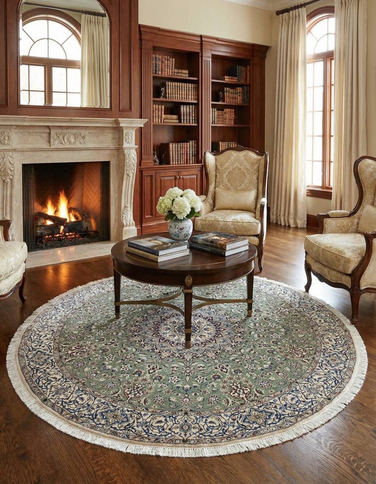 Detail image of  8' 3 x 8' 4 Nain Round Rug