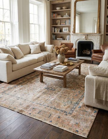 6' 1 x 8' 9 Hand Knotted Ultra Vintage Persian Wool Rug