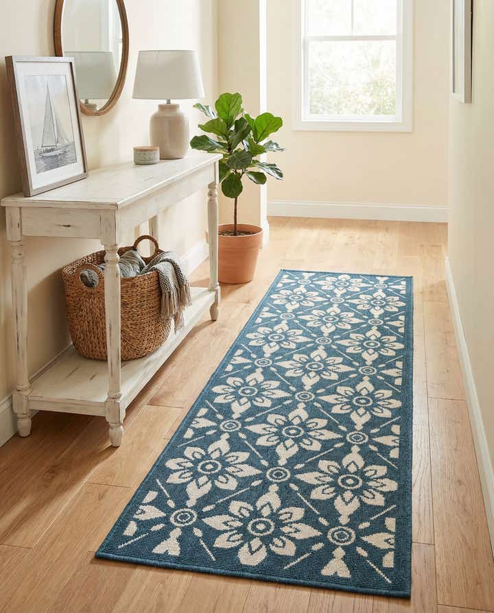 2' x 6' Easy-Clean Lattice Indoor / Outdoor Runner Rug