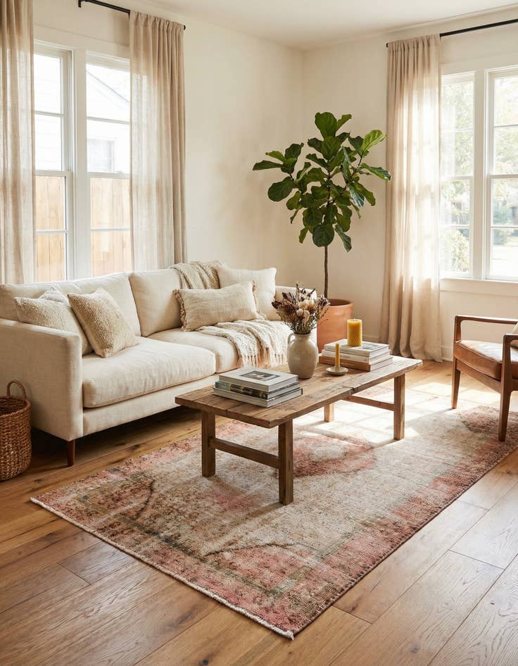 Detail image of  3' 8 x 6' 5  Hand Knotted Ultra Vintage Persian Wool Rug