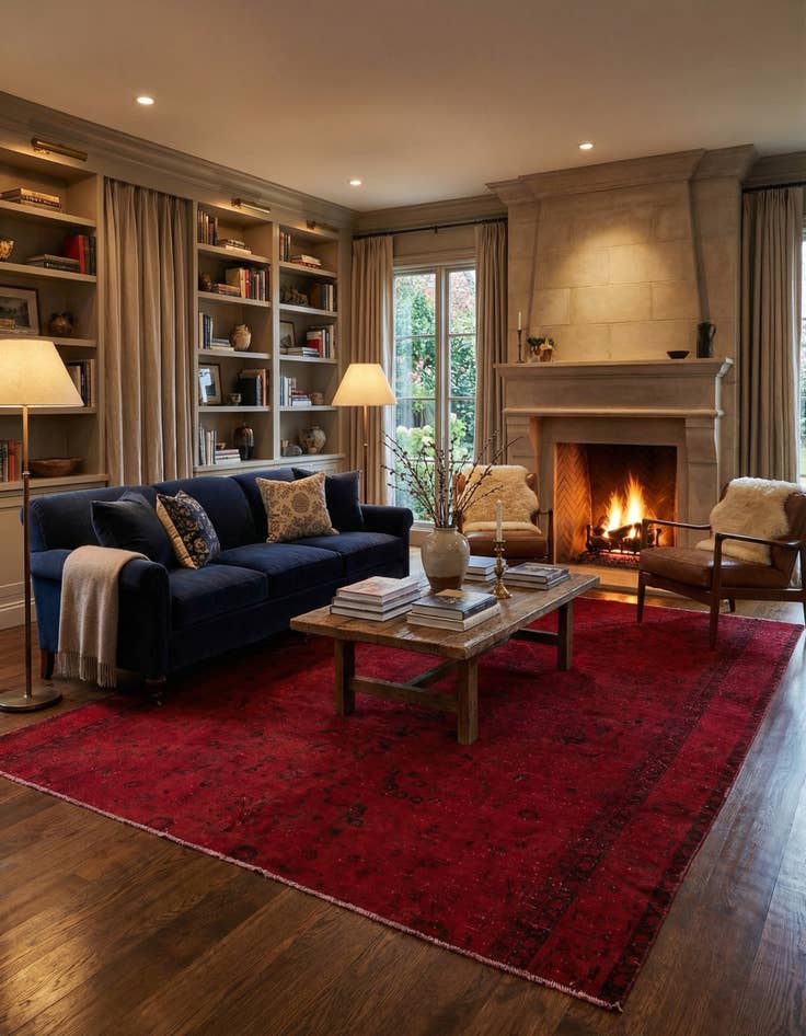 Detail image of 6' 10 x 7' 4  Hand Knotted Ultra Vintage Persian Wool Square Rug