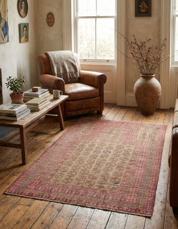 3' 1 x 4' 7 Hand Knotted Balouch Persian Wool Rug