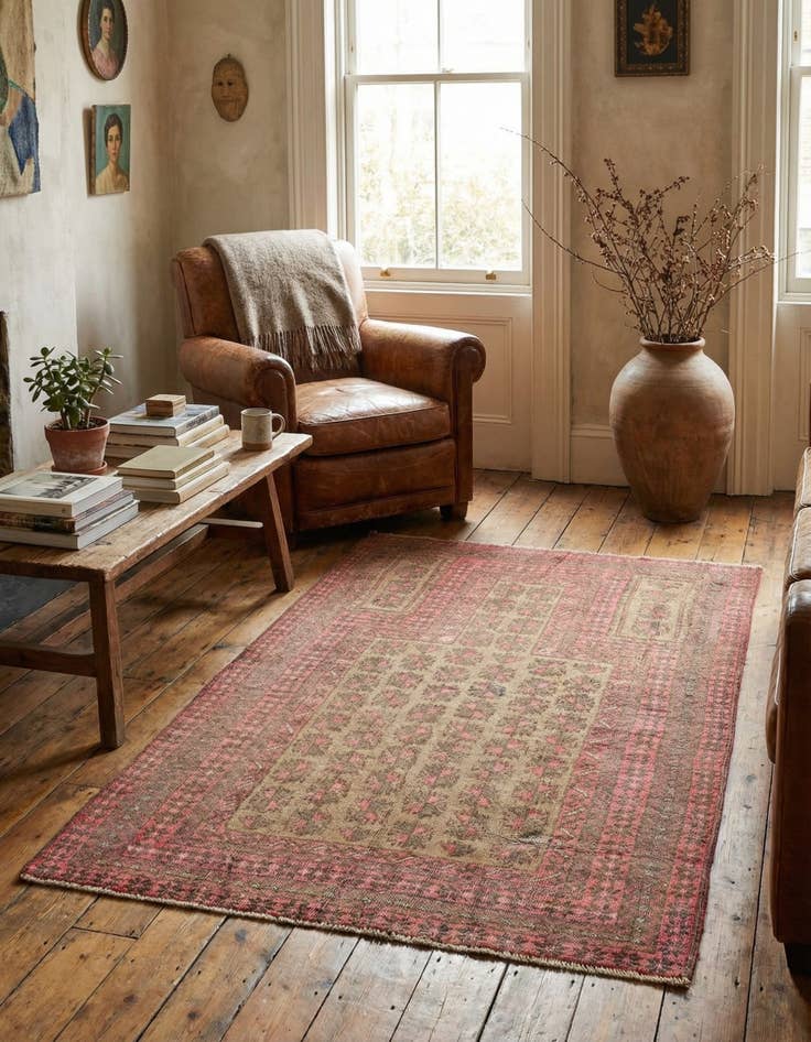 Detail image of 3' 1 x 4' 7  Hand Knotted Balouch Persian Wool Rug