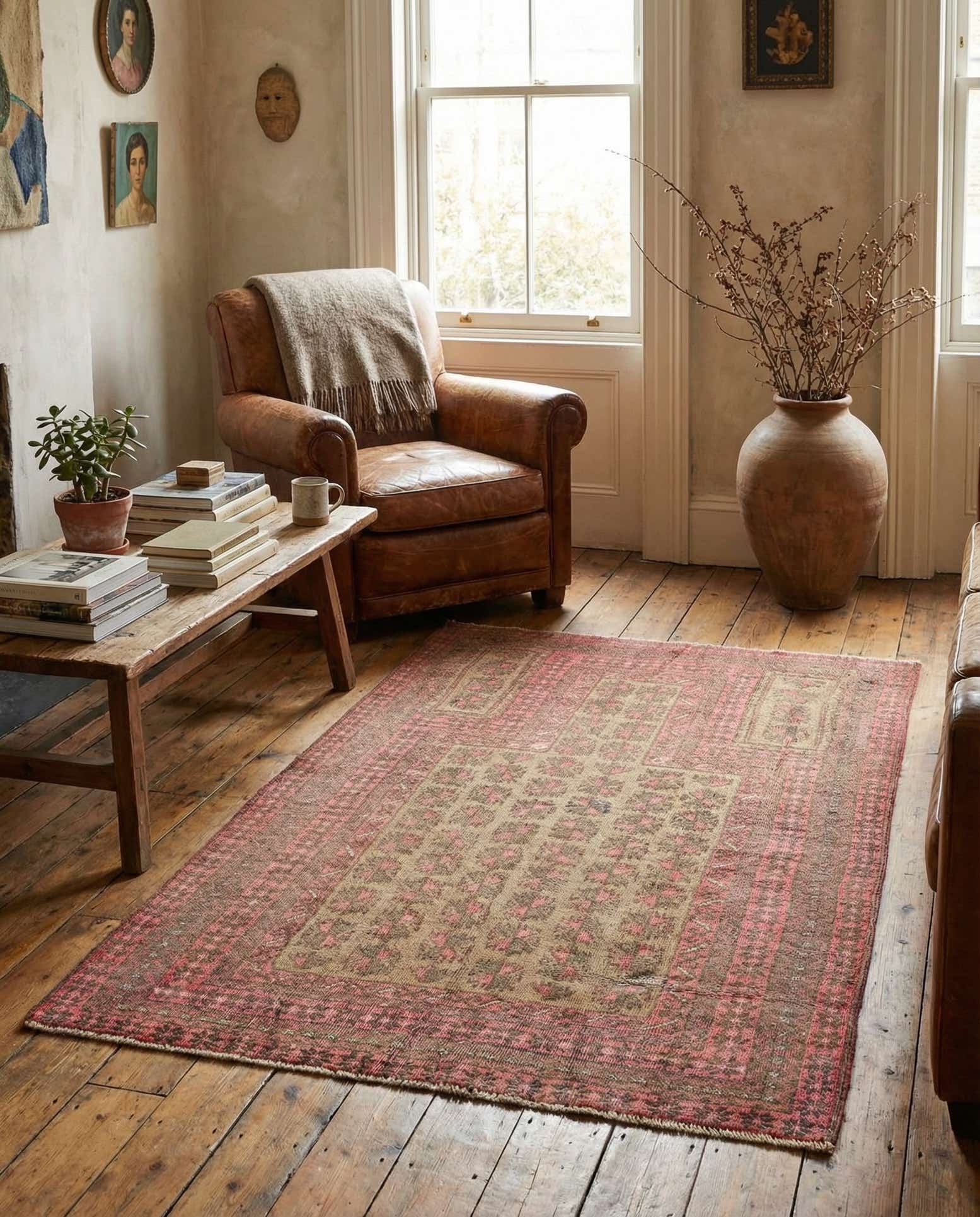 3' 1 x 4' 7 Hand Knotted Balouch Persian Wool Rug