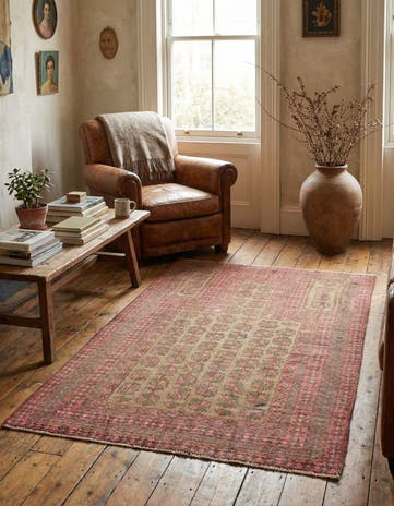3' 1 x 4' 7 Hand Knotted Balouch Persian Wool Rug