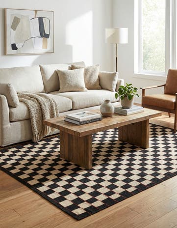 5' 2 x 6' 3 Hand Woven Kilim Modern Wool Rug