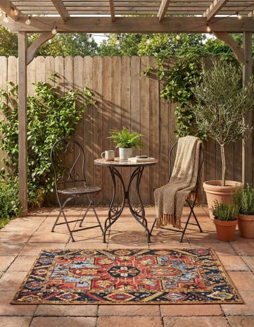 2' x 3' Easy-Clean Traditional Indoor / Outdoor Rug