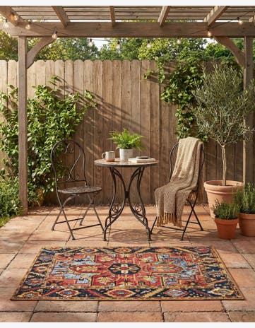 2' x 3' Easy-Clean Traditional Indoor / Outdoor Rug