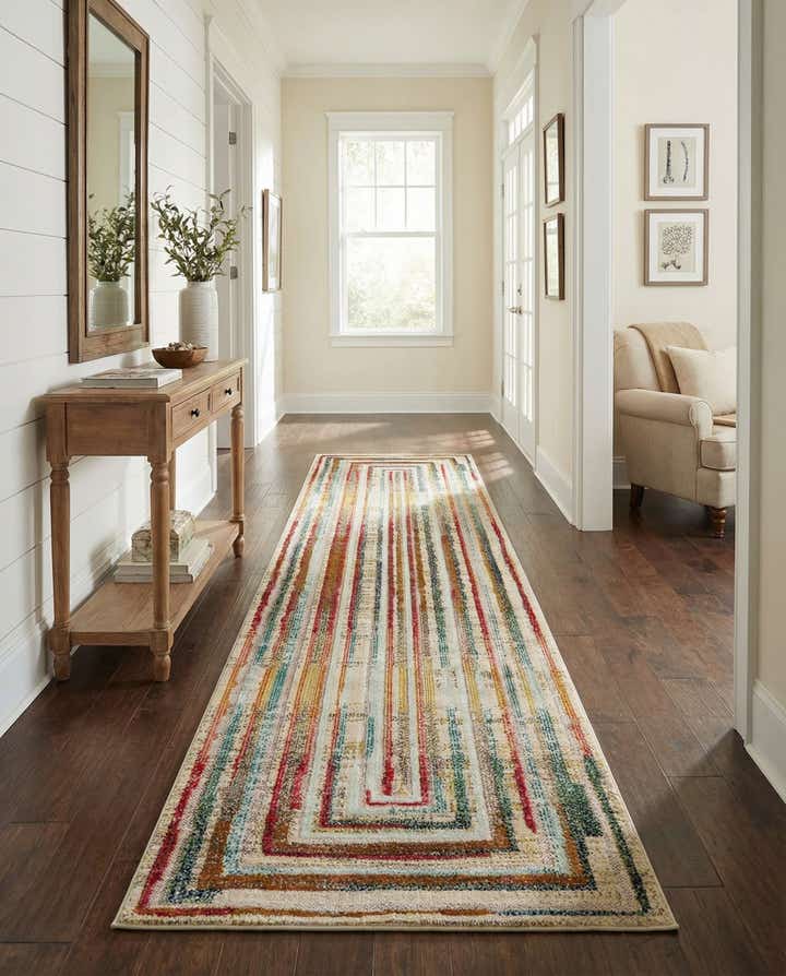 2' 7 x 12' Easy-Clean Casablanca Indoor / Outdoor Runner Rug