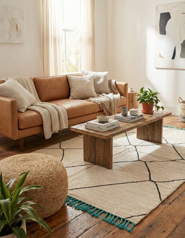 4' 10 x 7' 2 Hand Knotted Moroccan Wool Rug
