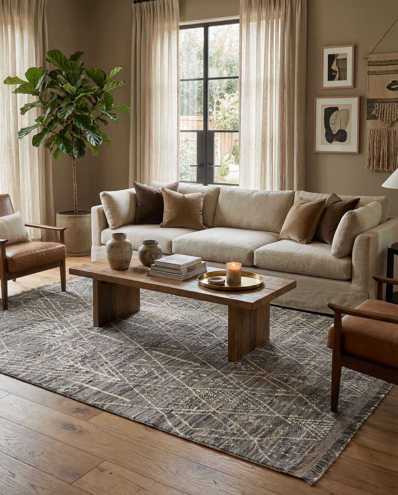 6' 10 x 9' 10 Hand Knotted Darya Wool Rug