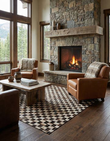 5' x 7' 9 Cowhide - Patchwork Rug