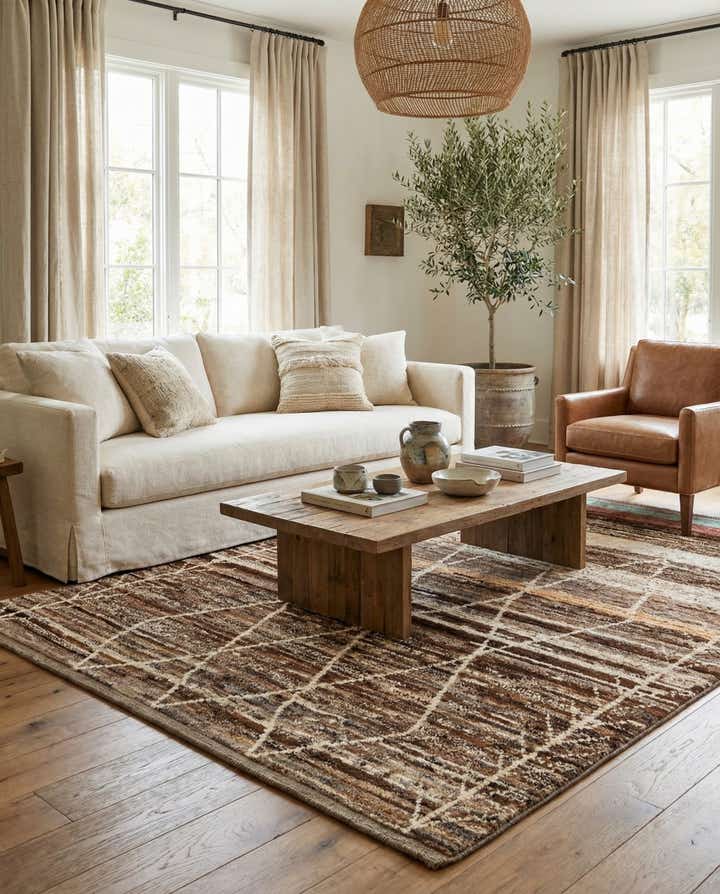 5' 8 x 7' 10 Hand Knotted Moroccan Wool Rug