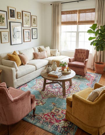9' x 12' Washable Fleur Rug