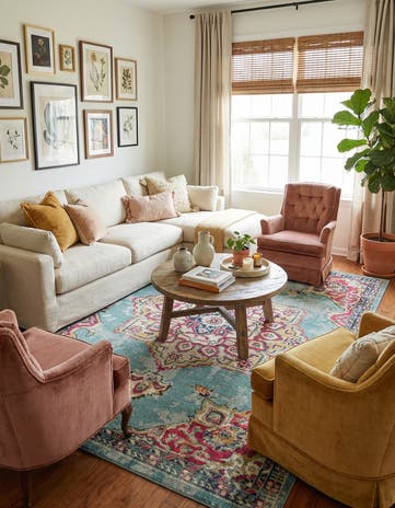 9' x 12' Washable Fleur Rug