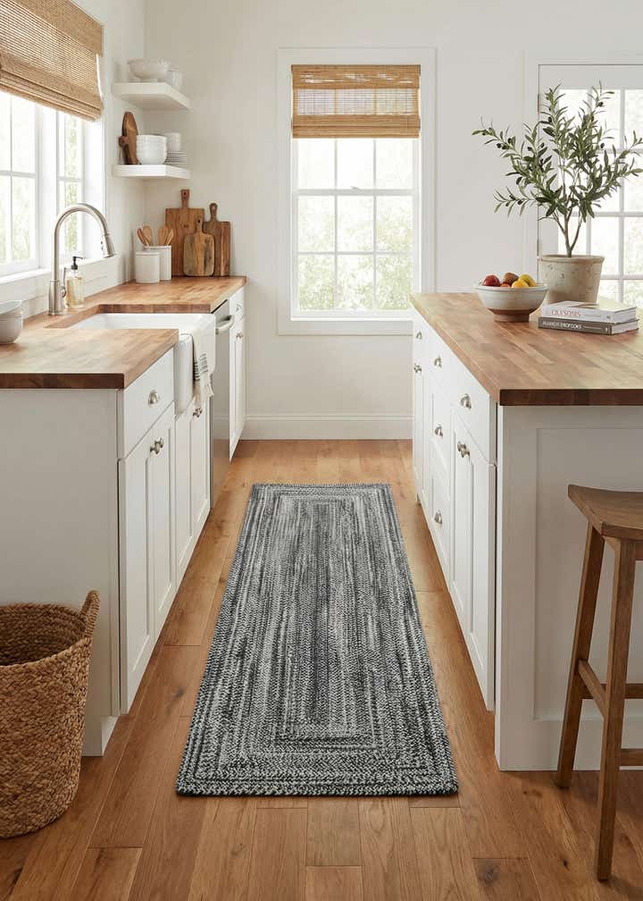2' 7 x 10' Easy-Clean Eco Verse Washable Indoor / Outdoor Runner Rug