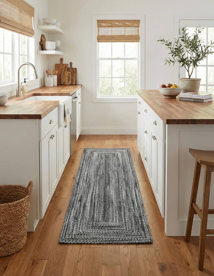 Detail image of 2' 7 x 10'  Hand Woven Eco Verse   Washable Indoor / Outdoor Runner Rug