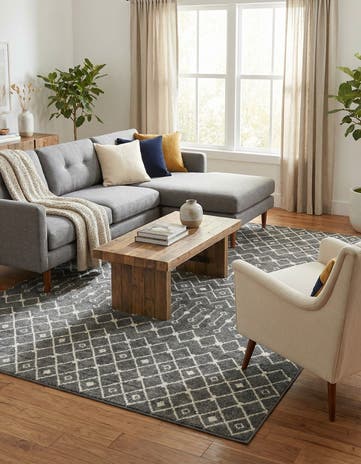 9' x 12' Moroccan Trellis Rug