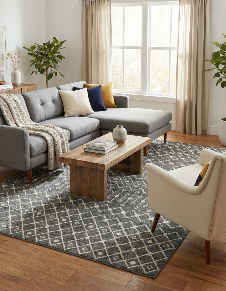 9' x 12' Moroccan Trellis Rug