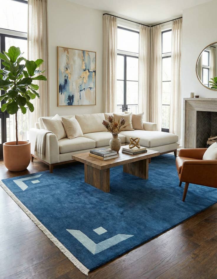 Detail image of  6' 7 x 10'  Hand Knotted Nepal Wool Rug