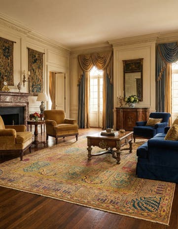 6' x 9' Hand Knotted Kashmir Oriental Rug