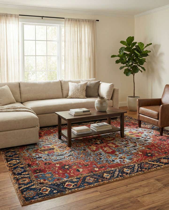 7' 10 x 10' Easy-Clean Traditional Indoor / Outdoor Rug