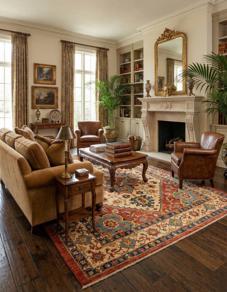 Detail image of 7' 4 x 10' 1 Serapi Wool Rug