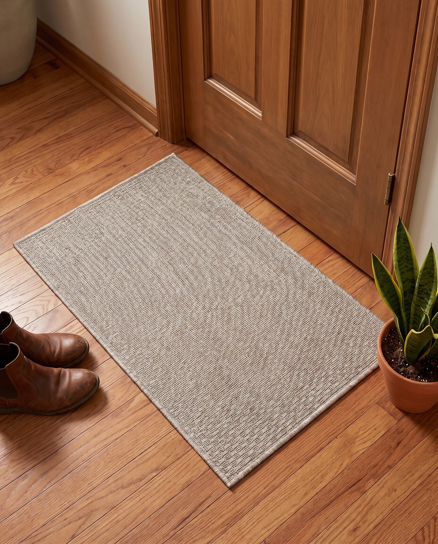 2' x 3' 1 Easy-Clean Solid Indoor / Outdoor Rug