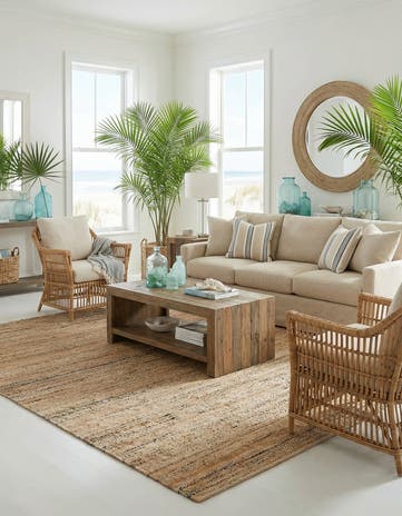 7' 10 x 10' Hand Woven Palm Beach Jute Rug