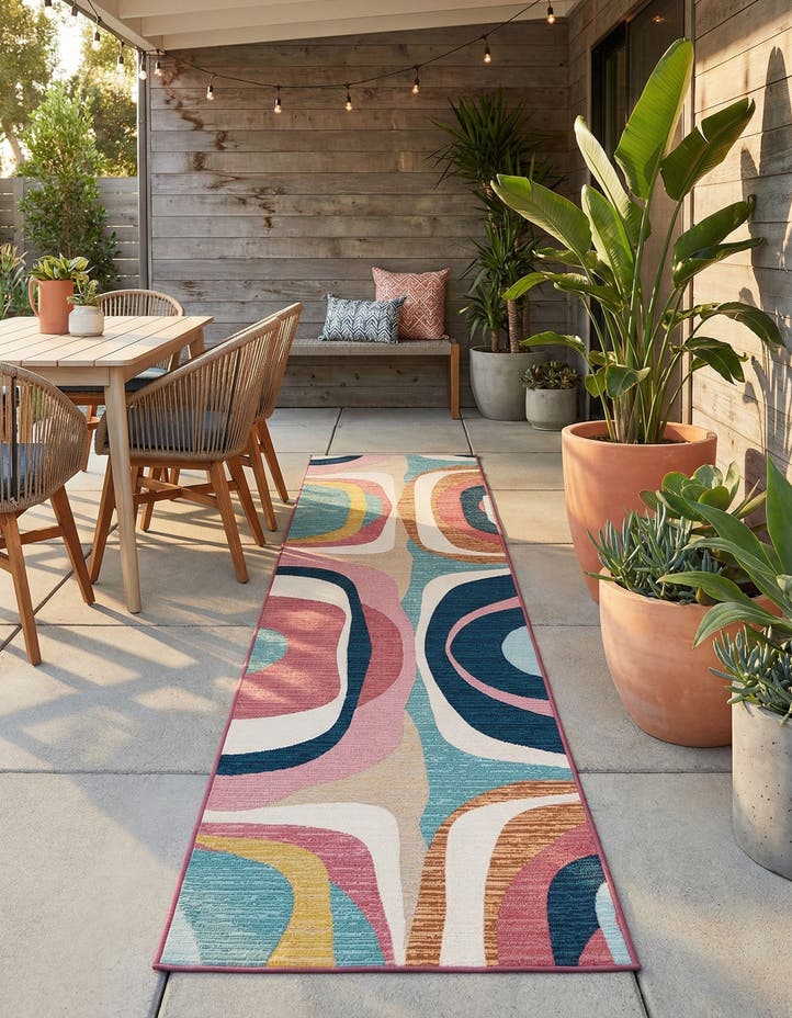2' 7 x 12' Easy-Clean Modern Indoor / Outdoor...