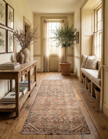 3' x 7' 4 Hand Knotted Ultra Vintage Persian Wool Runner Rug