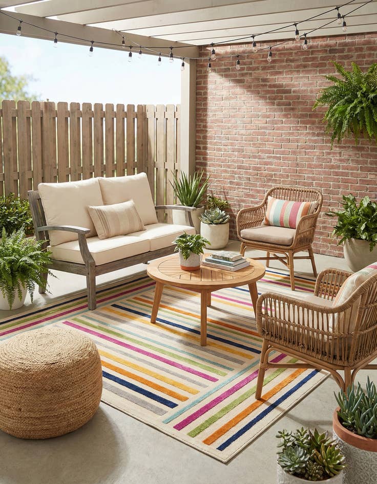 Detail image of 7' x 10'  Washable Aruba Indoor / Outdoor Rug