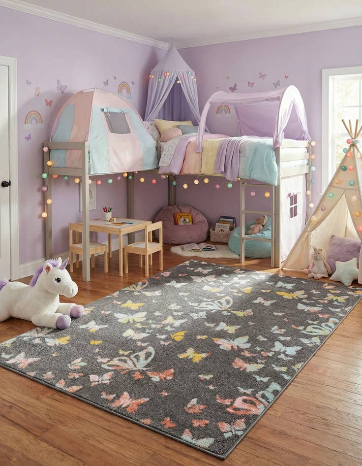 Detail image of 5' 3 x 8' Whimsy Kids Rug