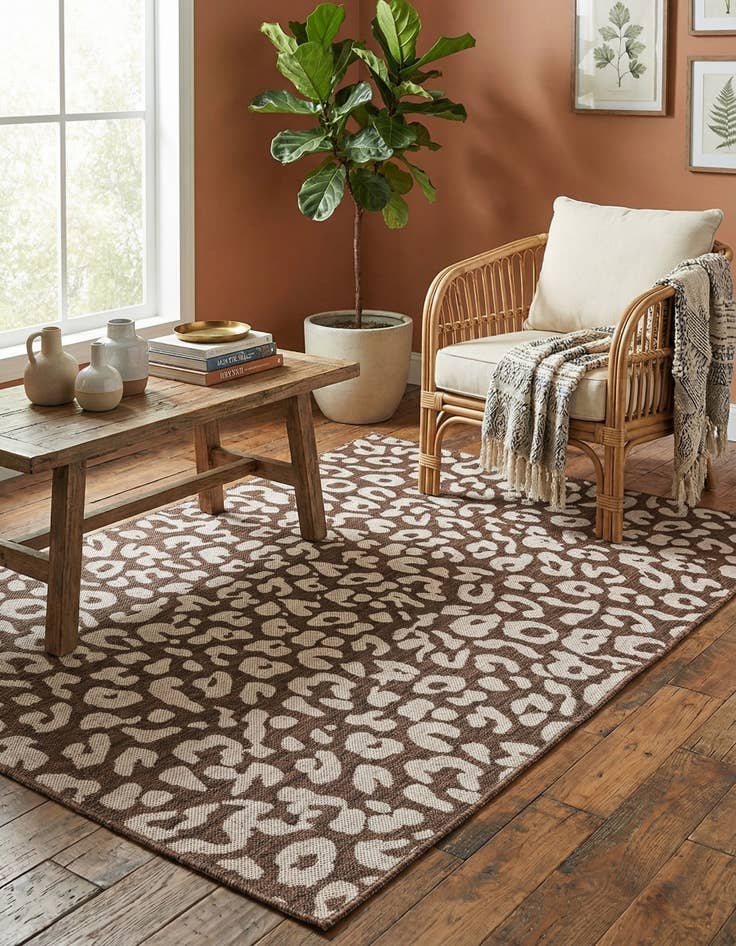 Detail image of  5' 3 x 8'  Washable Safari Indoor / Outdoor Rug