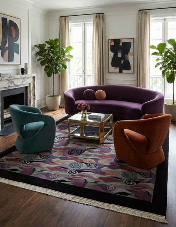 6' 7 x 9' 8 Hand Knotted Tibet Wool Rug
