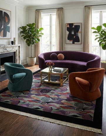 6' 7 x 9' 8 Hand Knotted Tibet Wool Rug
