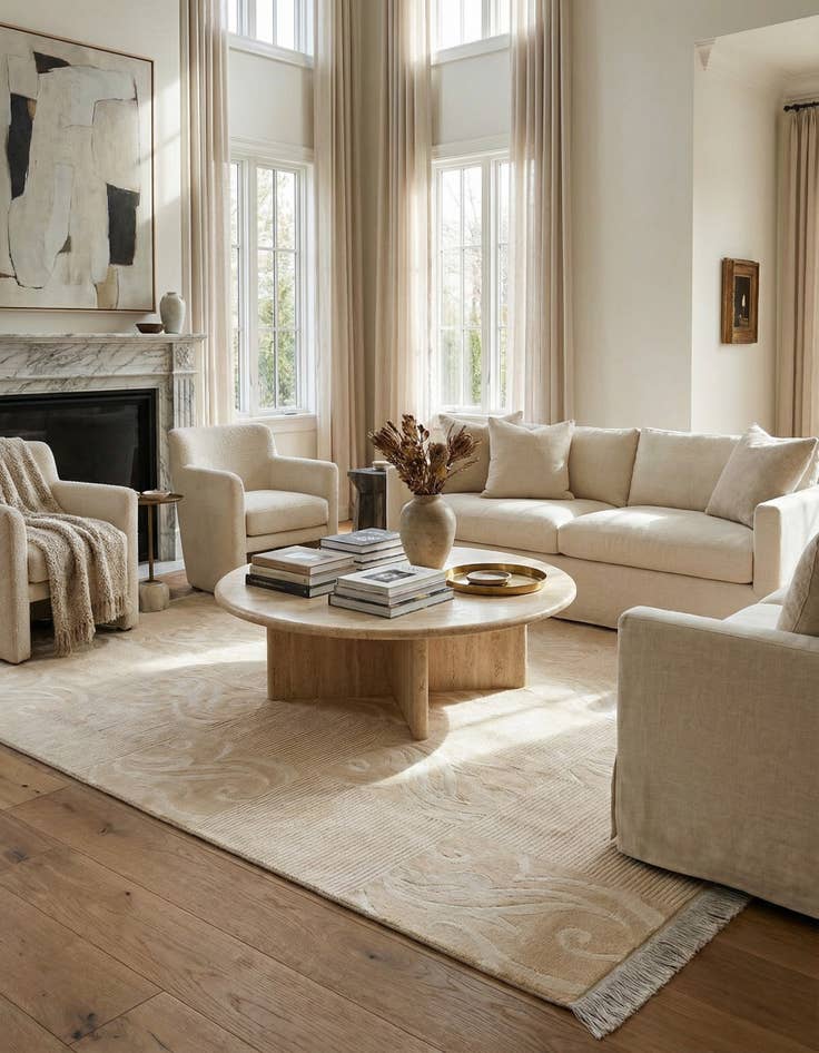 Detail image of 5' 10 x 7' 10  Hand Knotted Darya Wool Rug