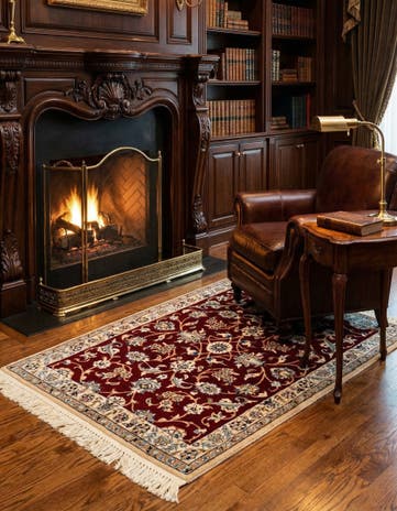 2' x 3' Hand Knotted Nain Rug