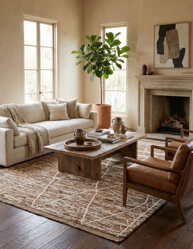 Detail image of 9' 8 x 13' 3  Hand Knotted Moroccan Wool Rug