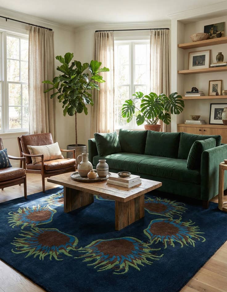 Detail image of 7' 5 x 7' 6 Agra Rug