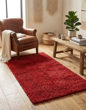2' 4 x 4' 9 Hand Knotted Moroccan Wool Runner Rug