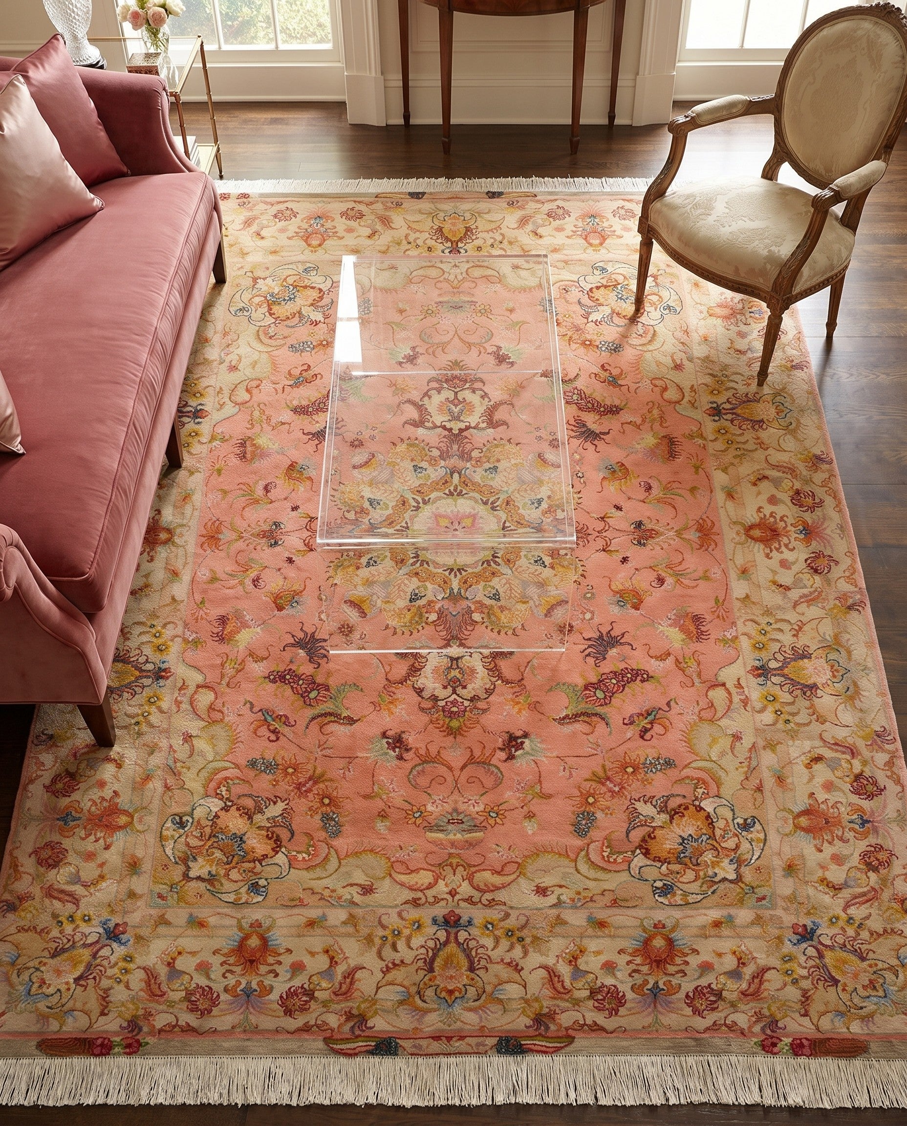 5' 8 x 8' 3 Hand Knotted Tabriz Persian Rug