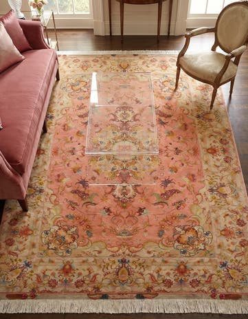 5' 8 x 8' 3 Hand Knotted Tabriz Persian Rug