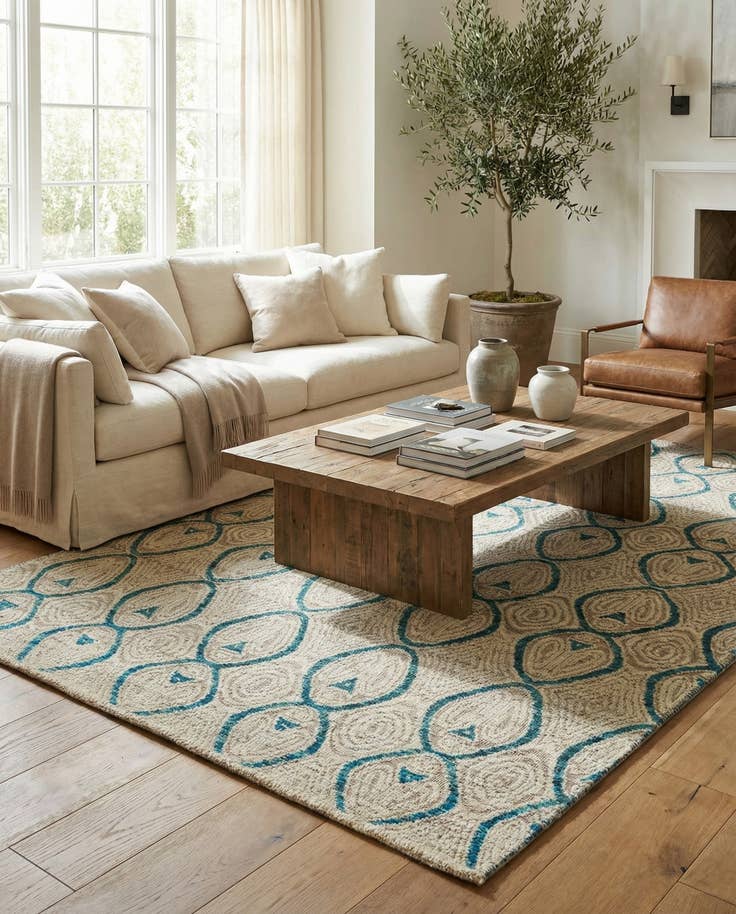 Detail image of 5' 6 x 7' 8 Hand Knotted Darya Wool Rug