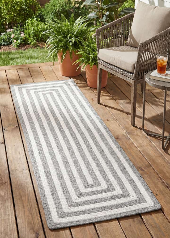 2' x 6' 1 Easy-Clean Eco Verse Washable Indoor / Outdoor Runner Rug