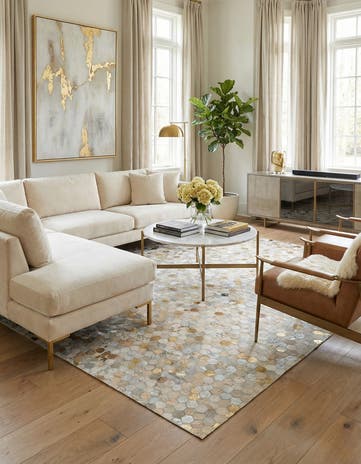 5' 1 x 7' 10 Cowhide - Patchwork Rug